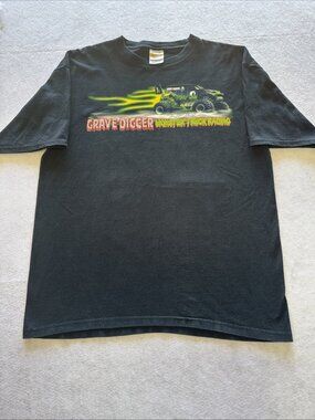 Vintage 90s Grave Digger Monster Jam Tee XL 2-Sided